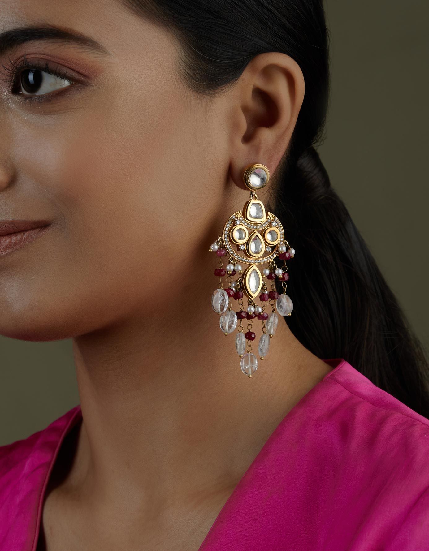 Kundan Drop Earrings