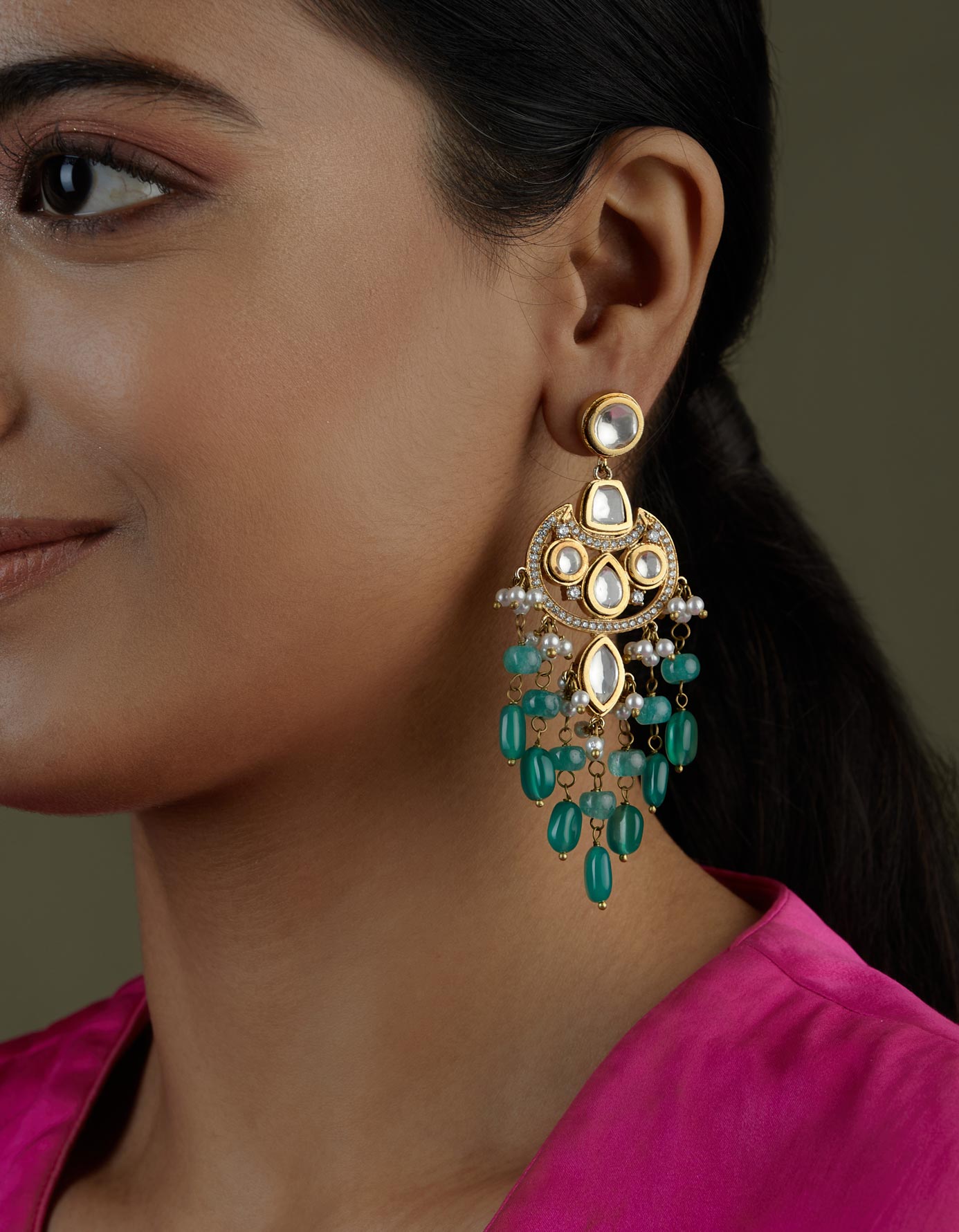Kundan Drop Earrings