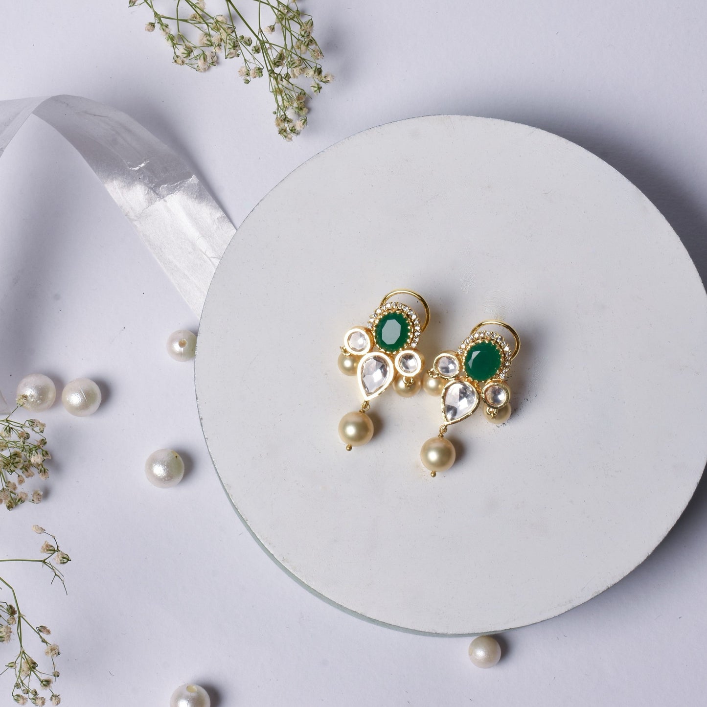 Kundan Pearl Earrings