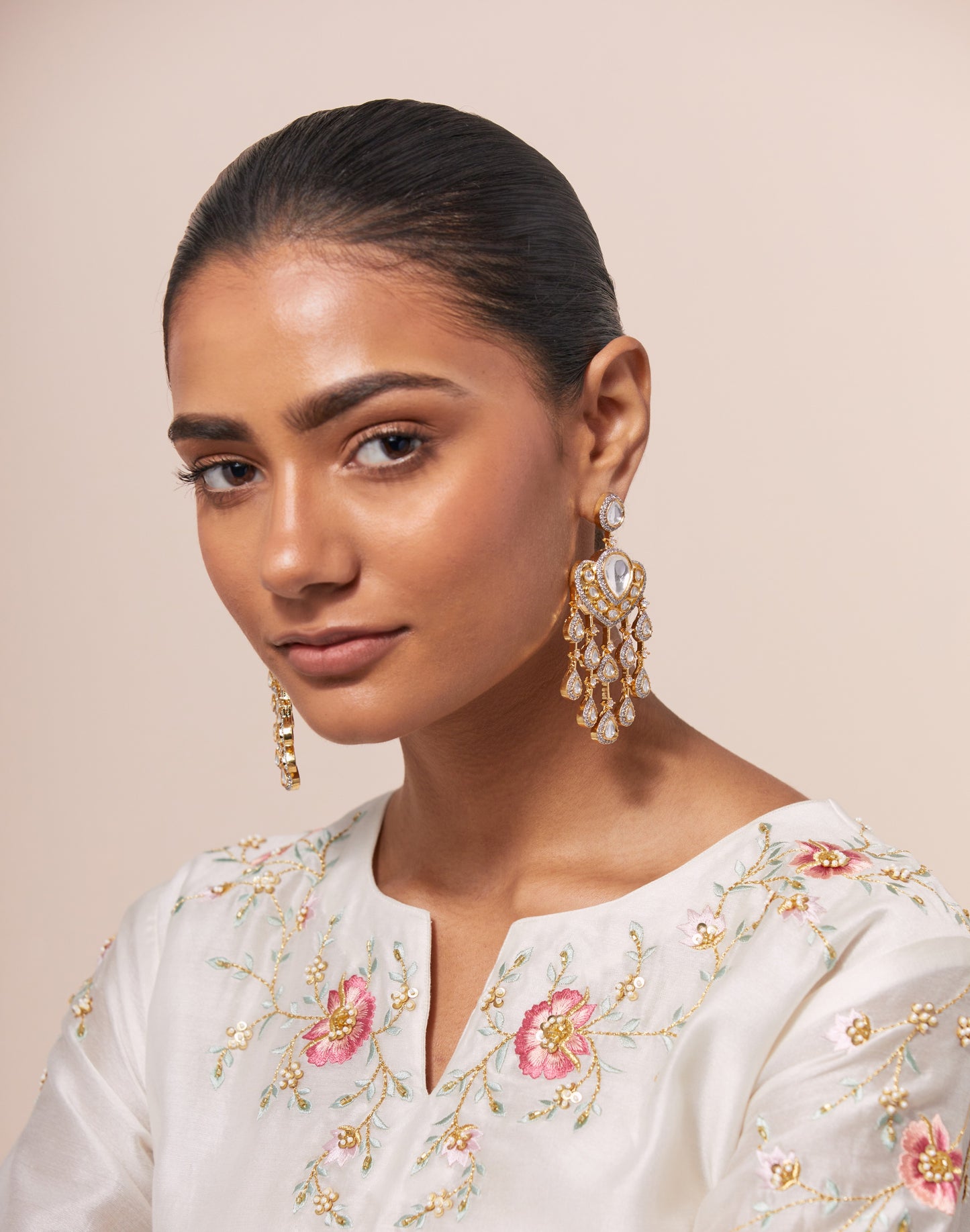 Swarovski Drops Golden Earrings