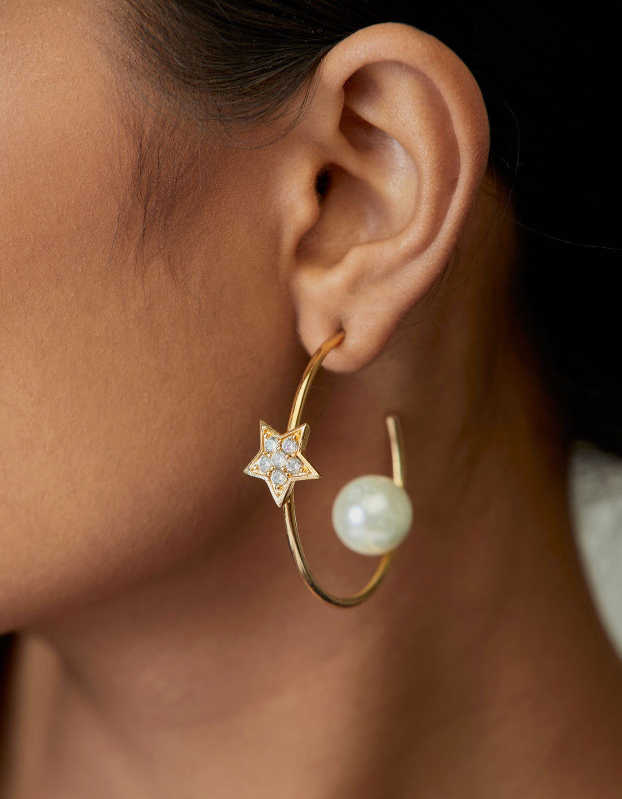 Star Pearl Hoop