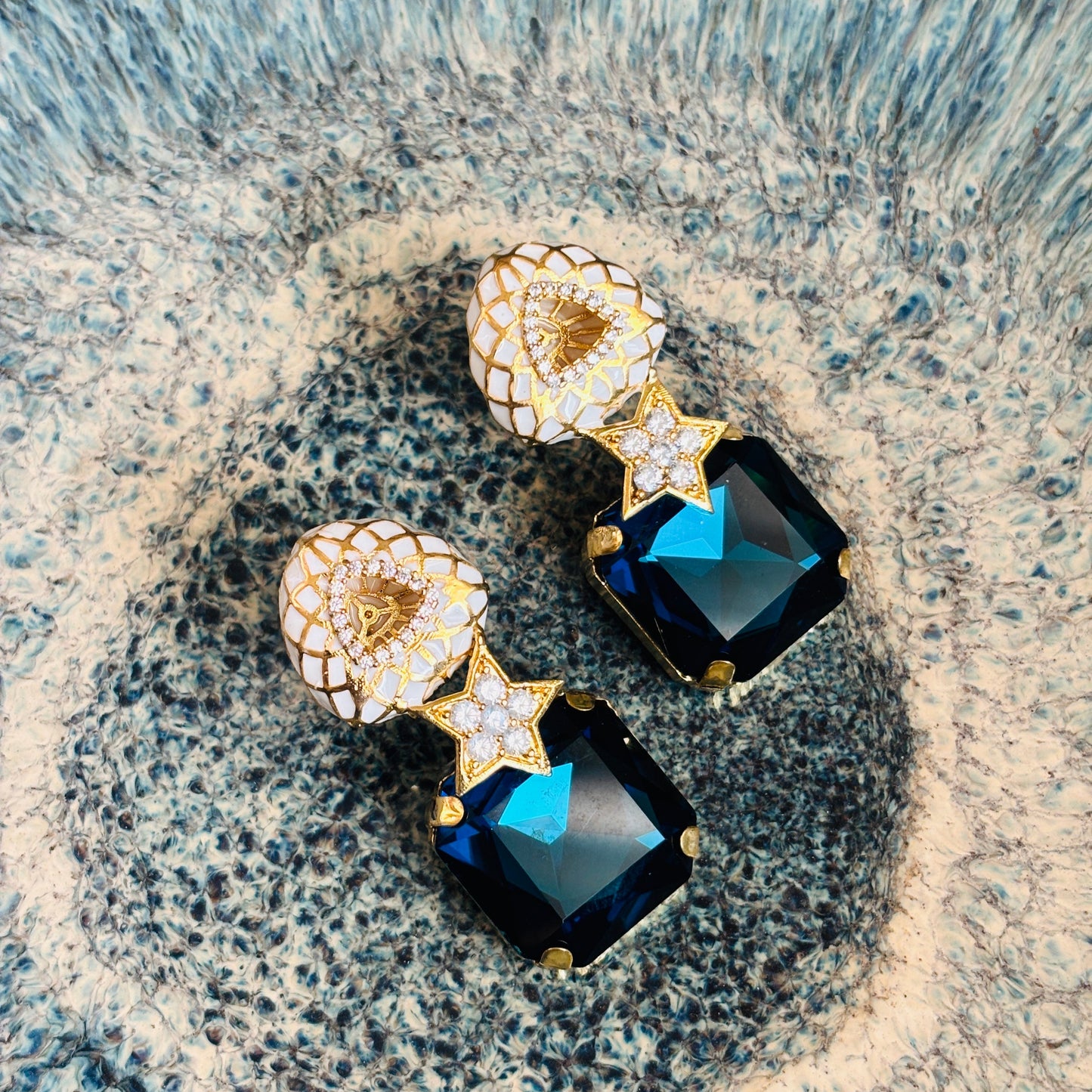 Enamel with Crystal Stud