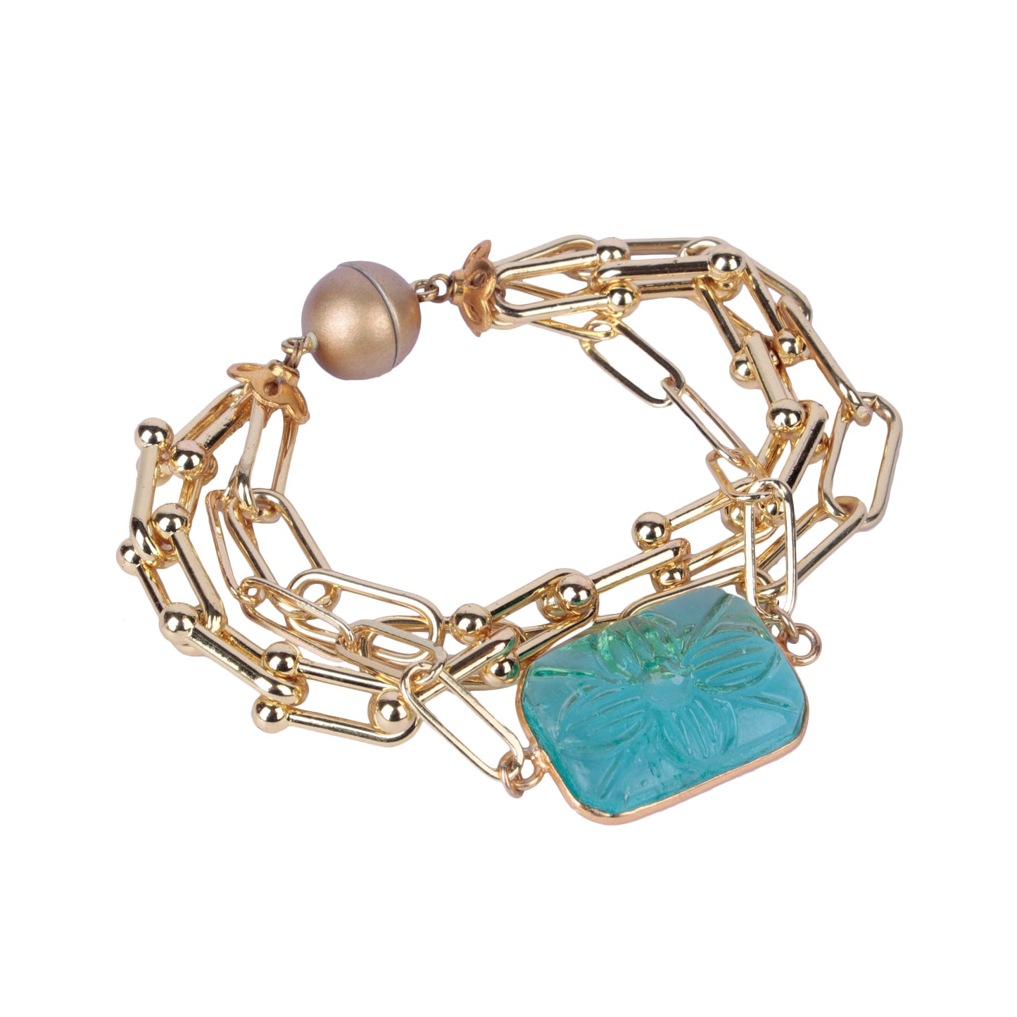 Blue Carving Magnet Bracelet (Copy)