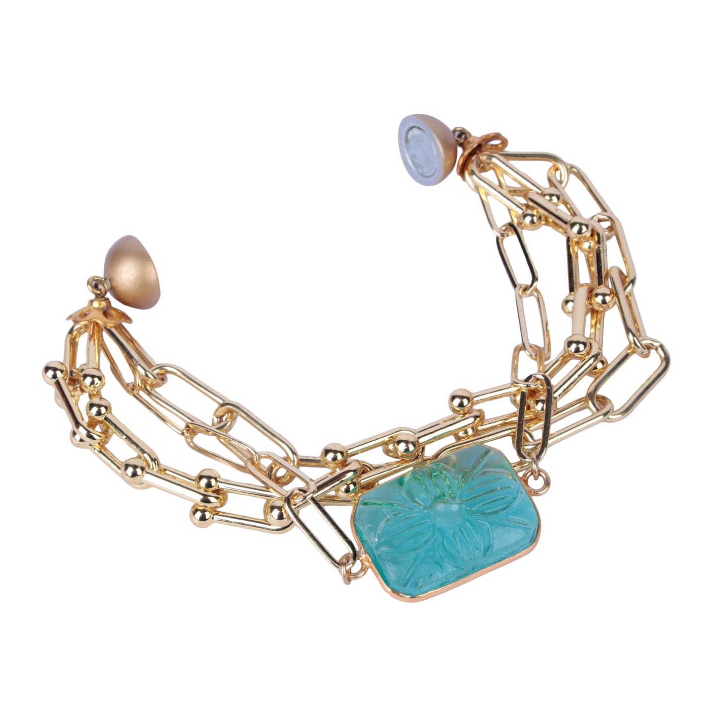 Blue Carving Magnet Bracelet (Copy)