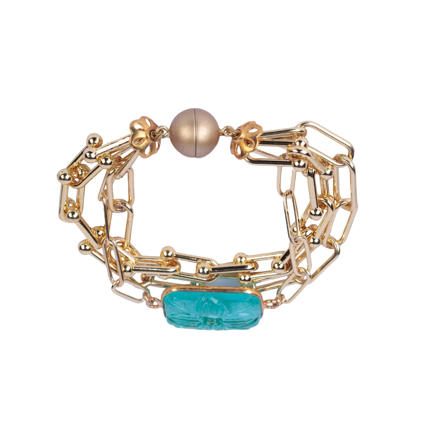 Blue Carving Magnet Bracelet (Copy)