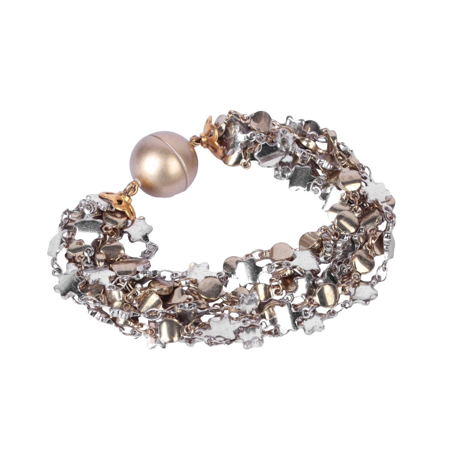 Silver + Gold Magnet Braceet