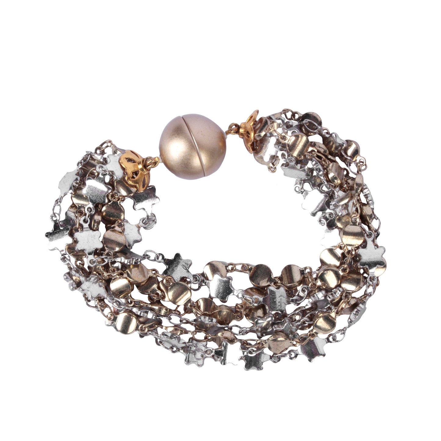 Silver + Gold Magnet Braceet