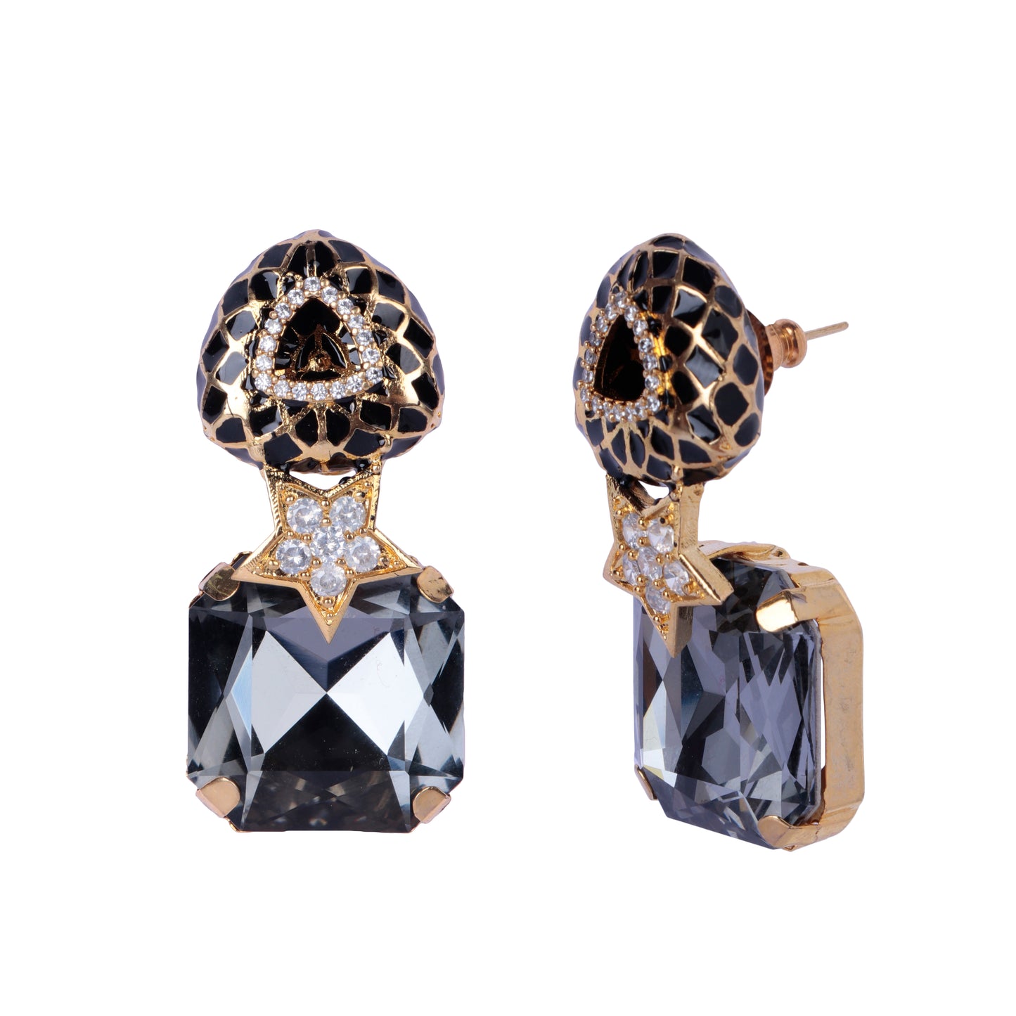 Enamel with Crystal Stud