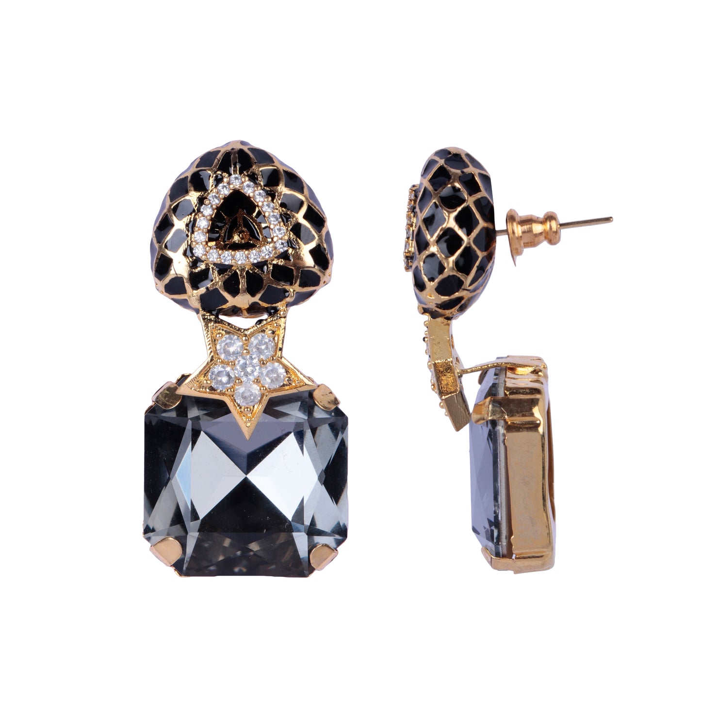 Enamel with Crystal Stud