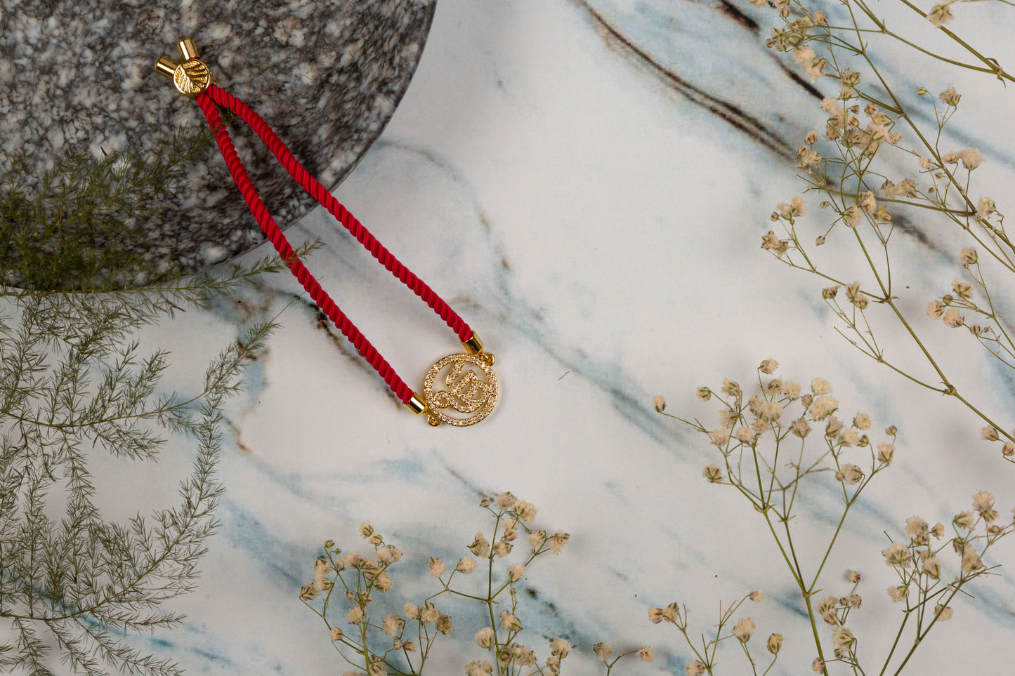 Zircon Ik Onkar with Thread Bracelet