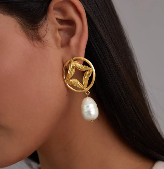 Pearl Wing Earrings