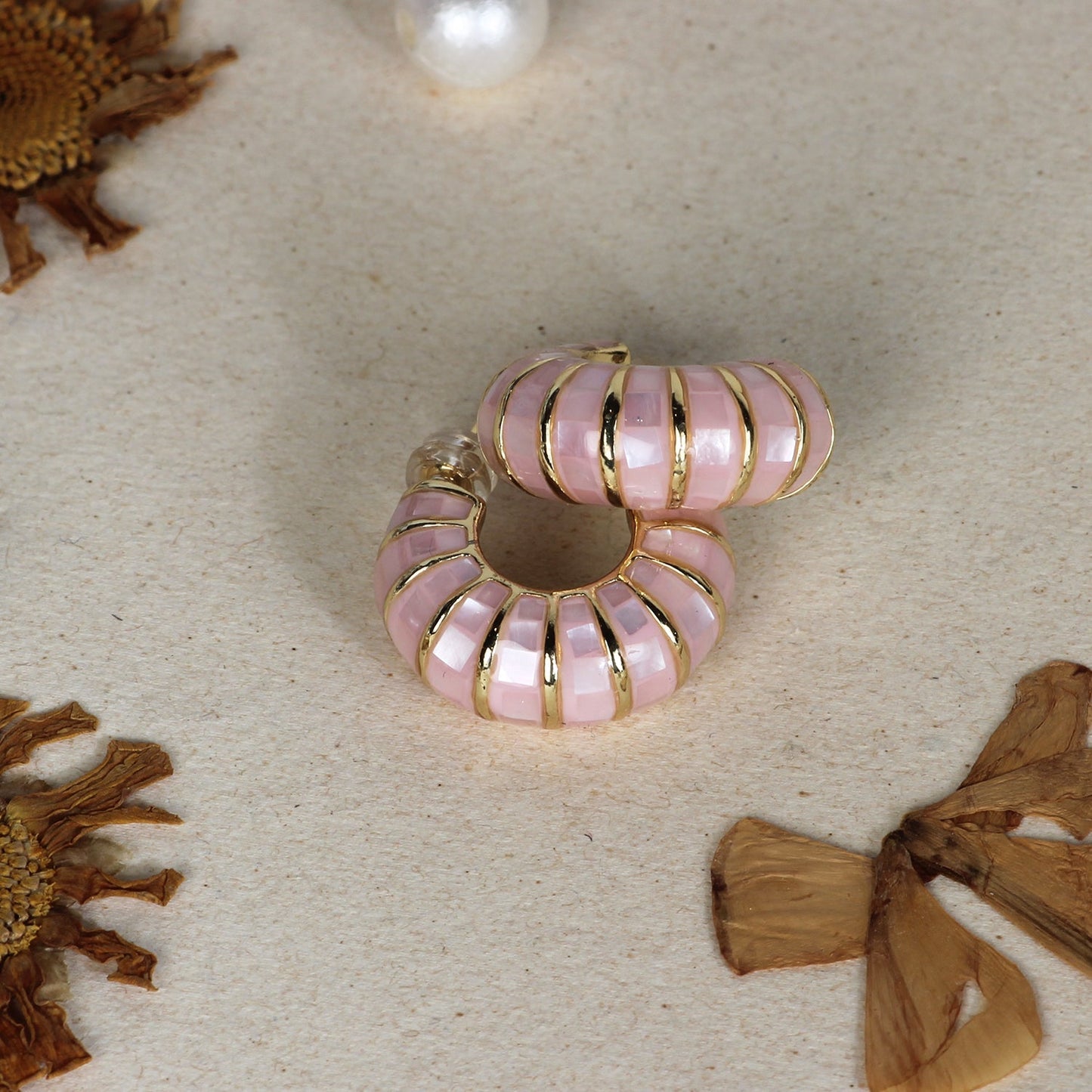 Mother of Pearl Hoops