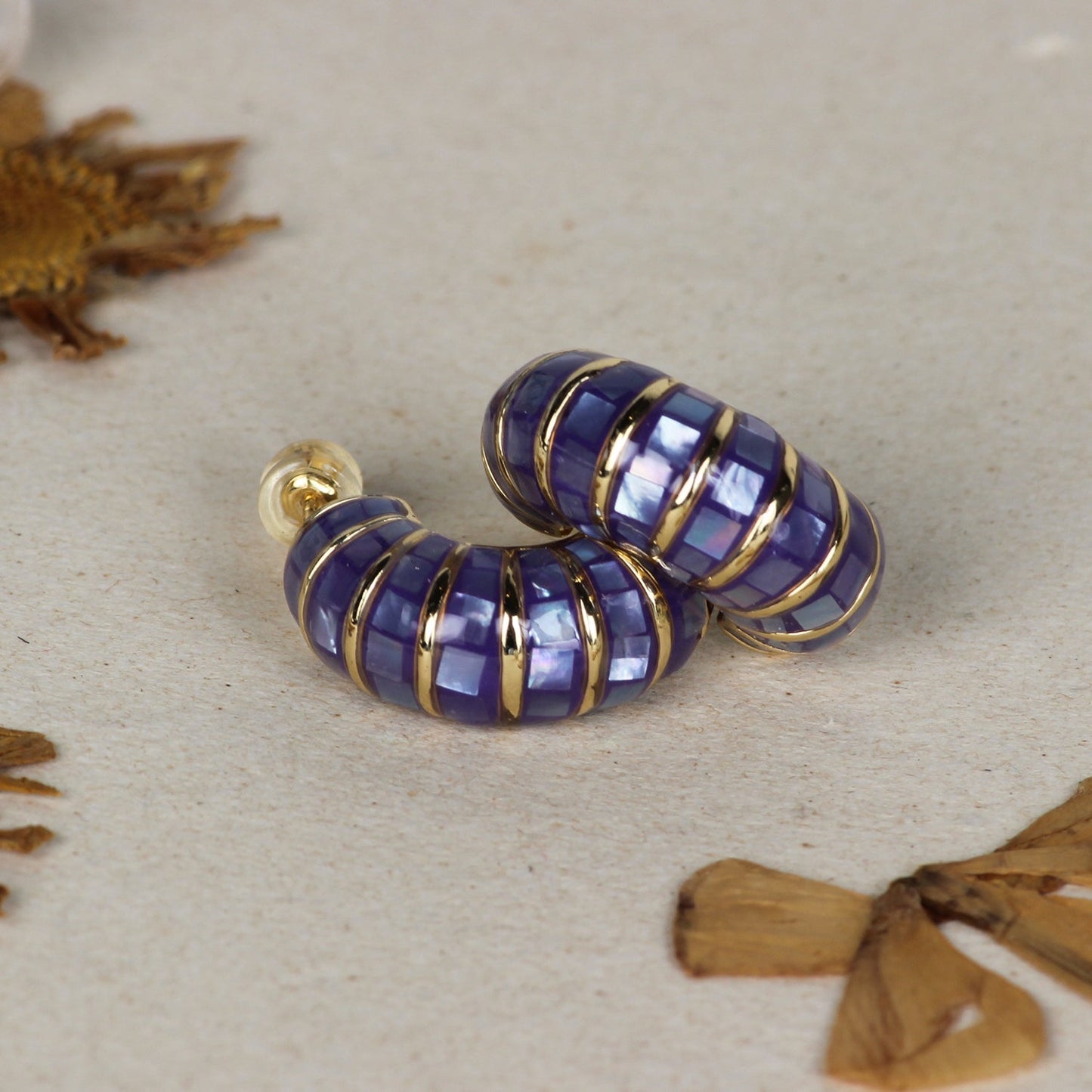 Mother of Pearl Hoops