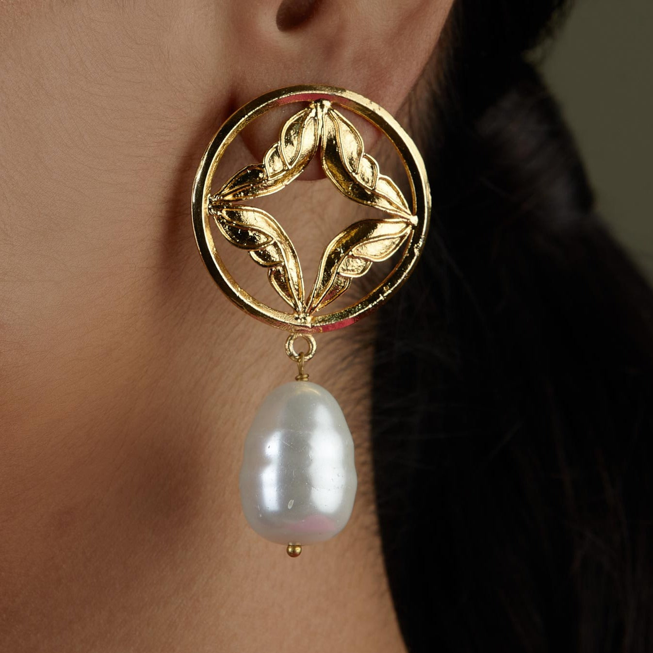 Pearl Wing Earrings