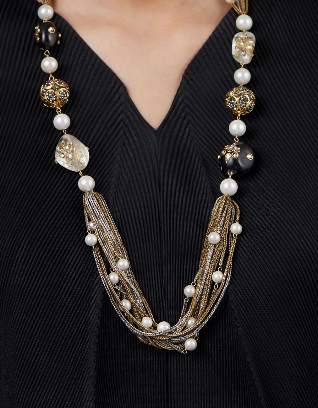 Multicolour Tumbles Box Chain Necklace