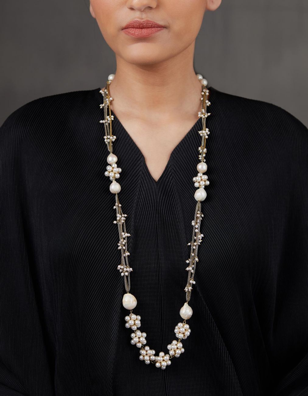 Motiya Chain Baroque Pearls Necklace