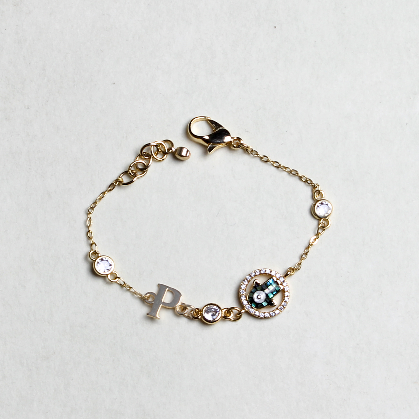 Evil Eye and Initial Bracelet