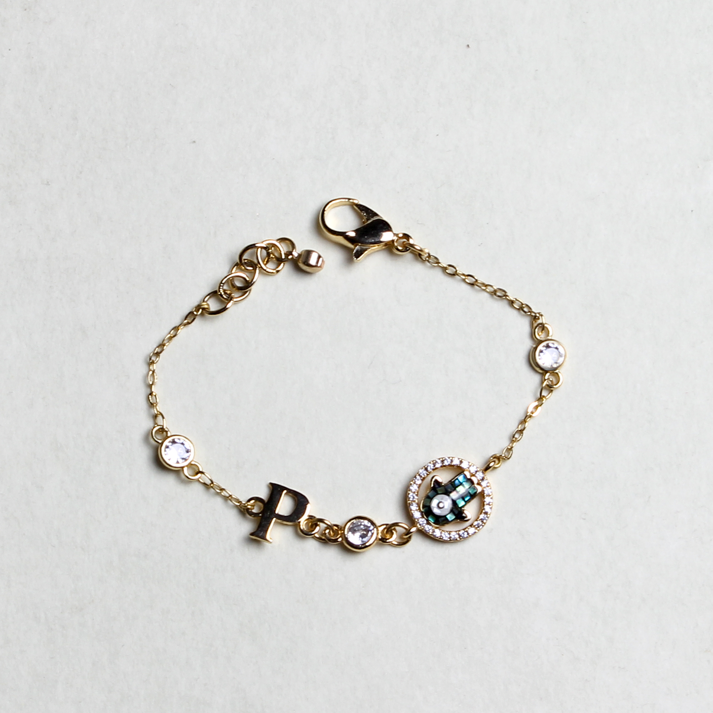 Evil Eye and Initial Bracelet