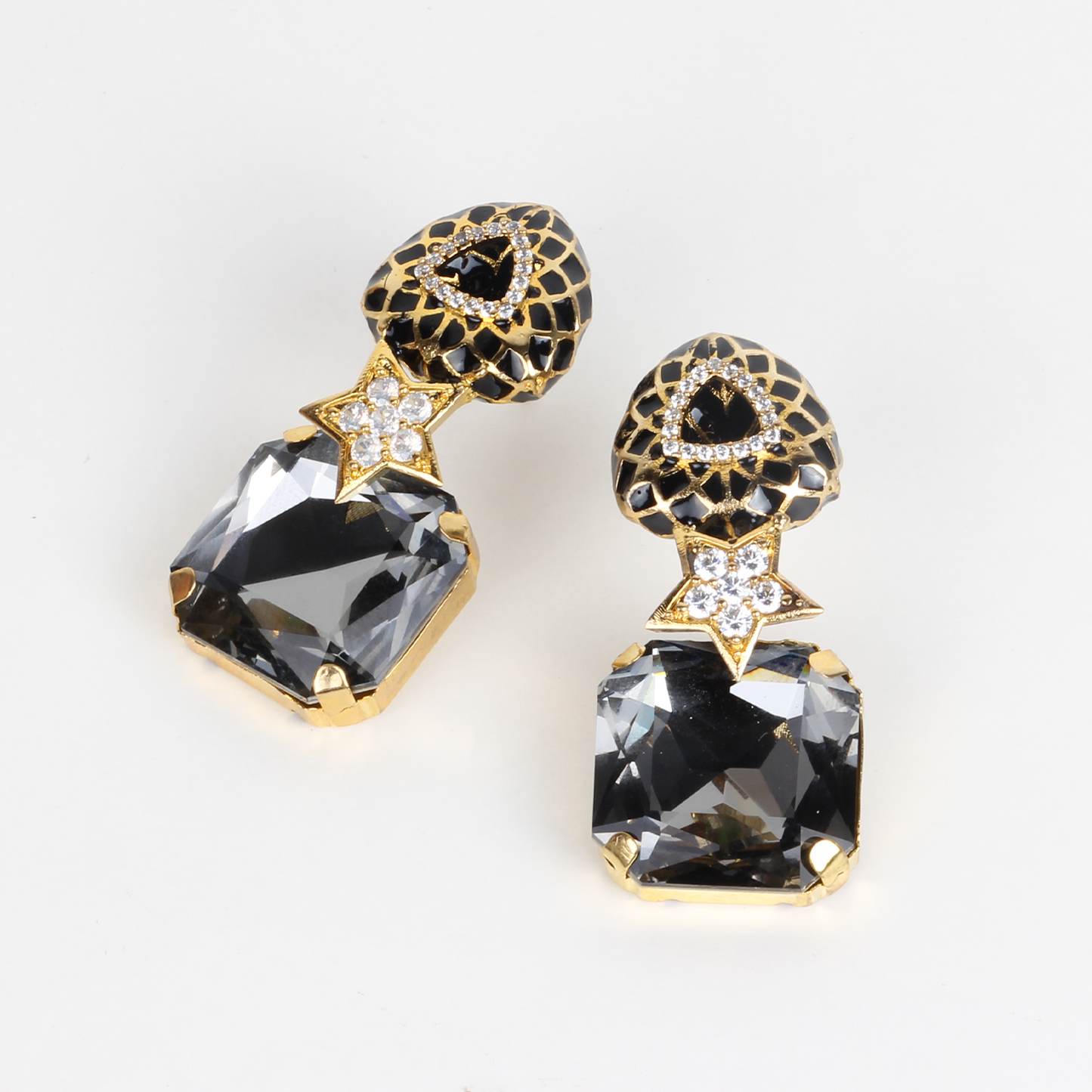 Enamel with Crystal Stud