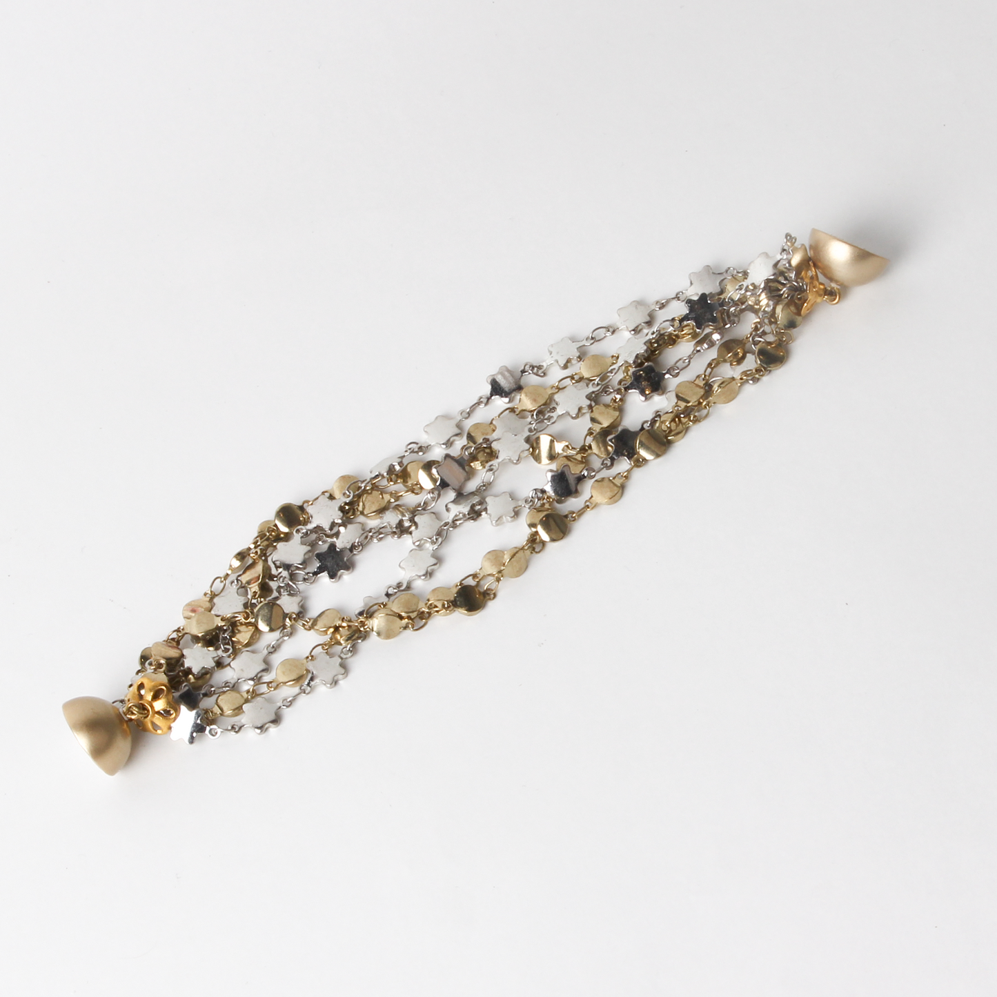 Silver + Gold Magnet Braceet