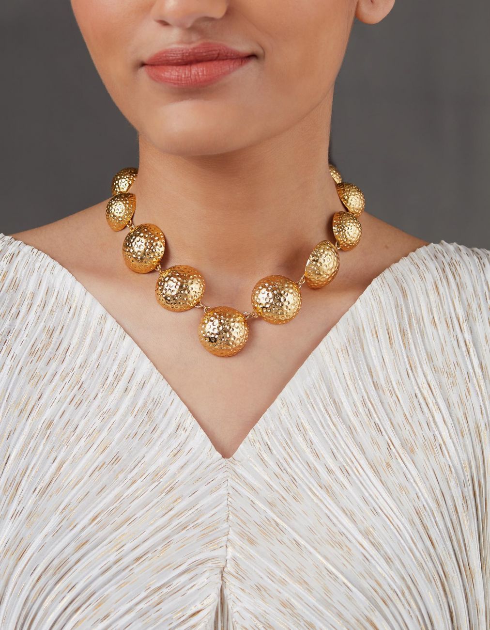 Hammered Gold Classic Necklaces