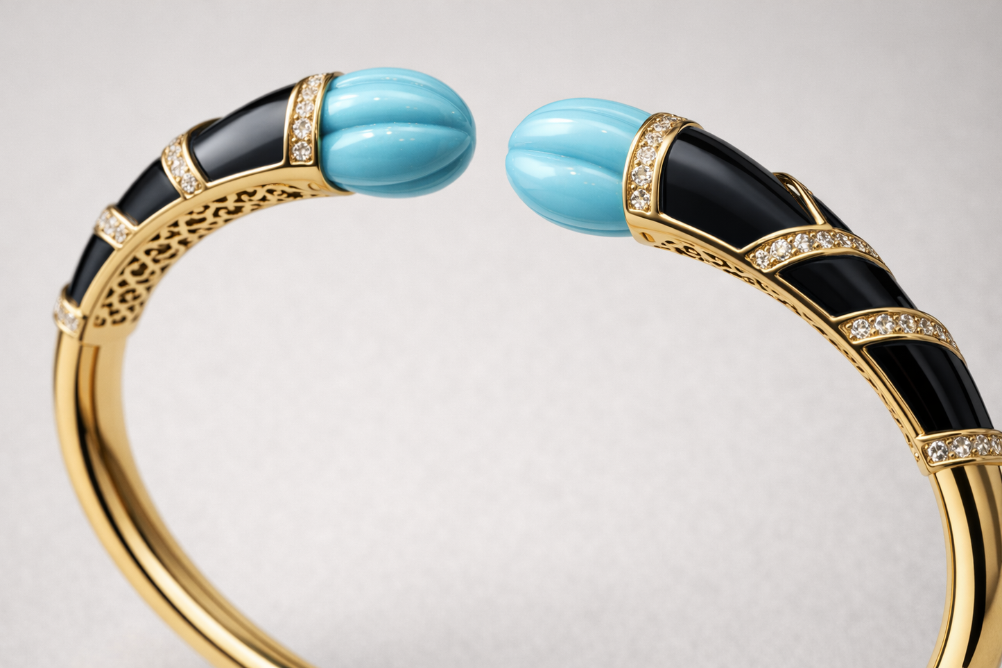 Black Enamel With Firoza Bangle Bangles