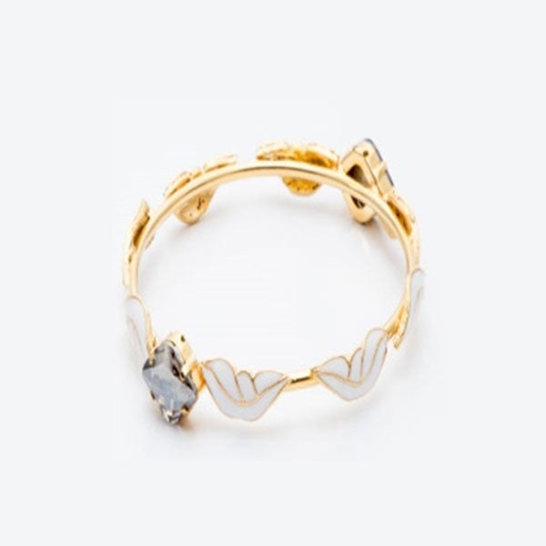Golden wings with swarovski