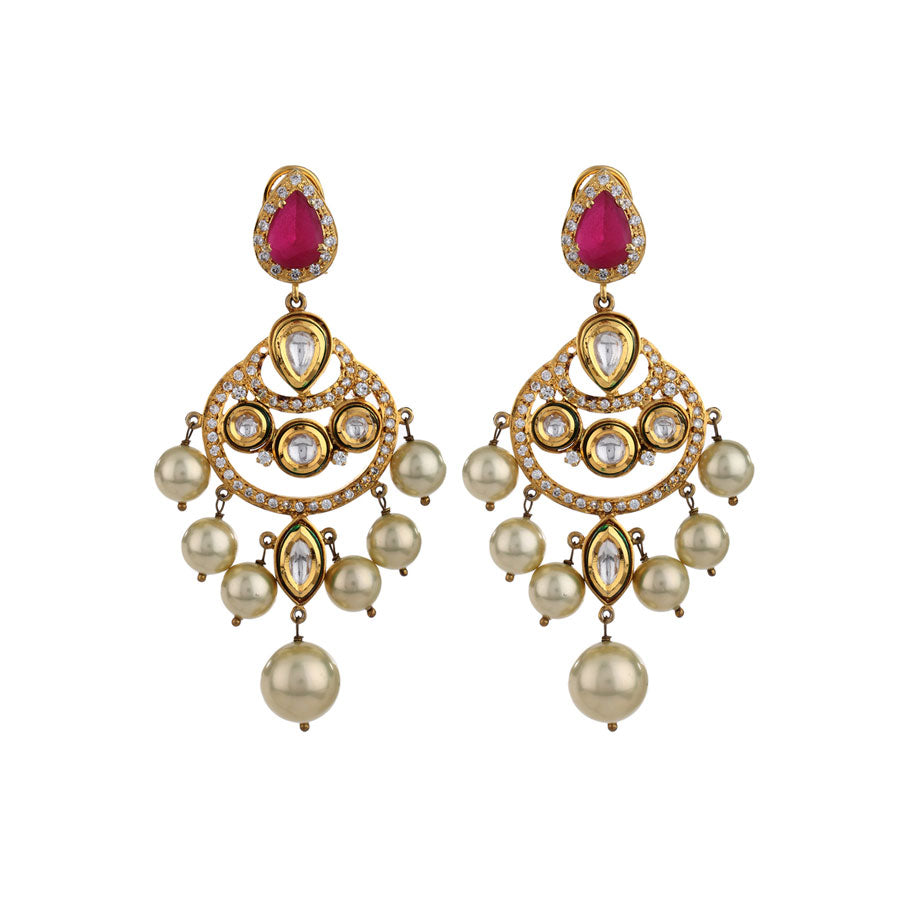 Audrey Gold Moon Earring