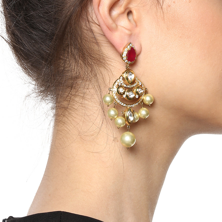 Audrey Gold Moon Earring
