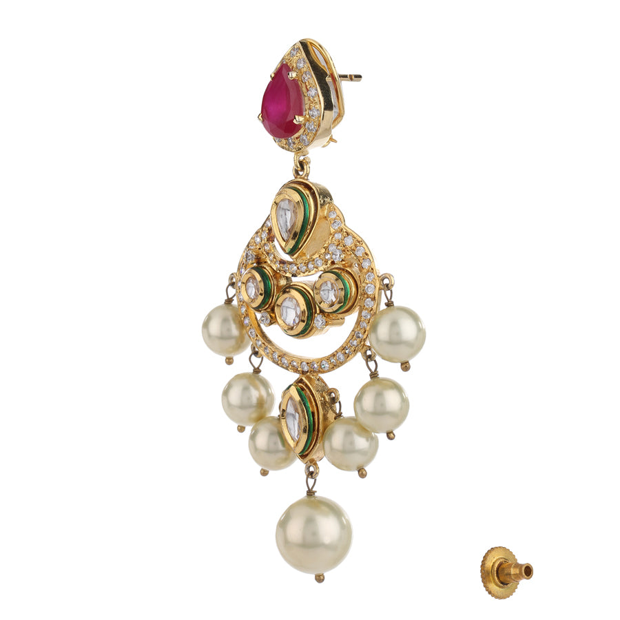 Audrey Gold Moon Earring