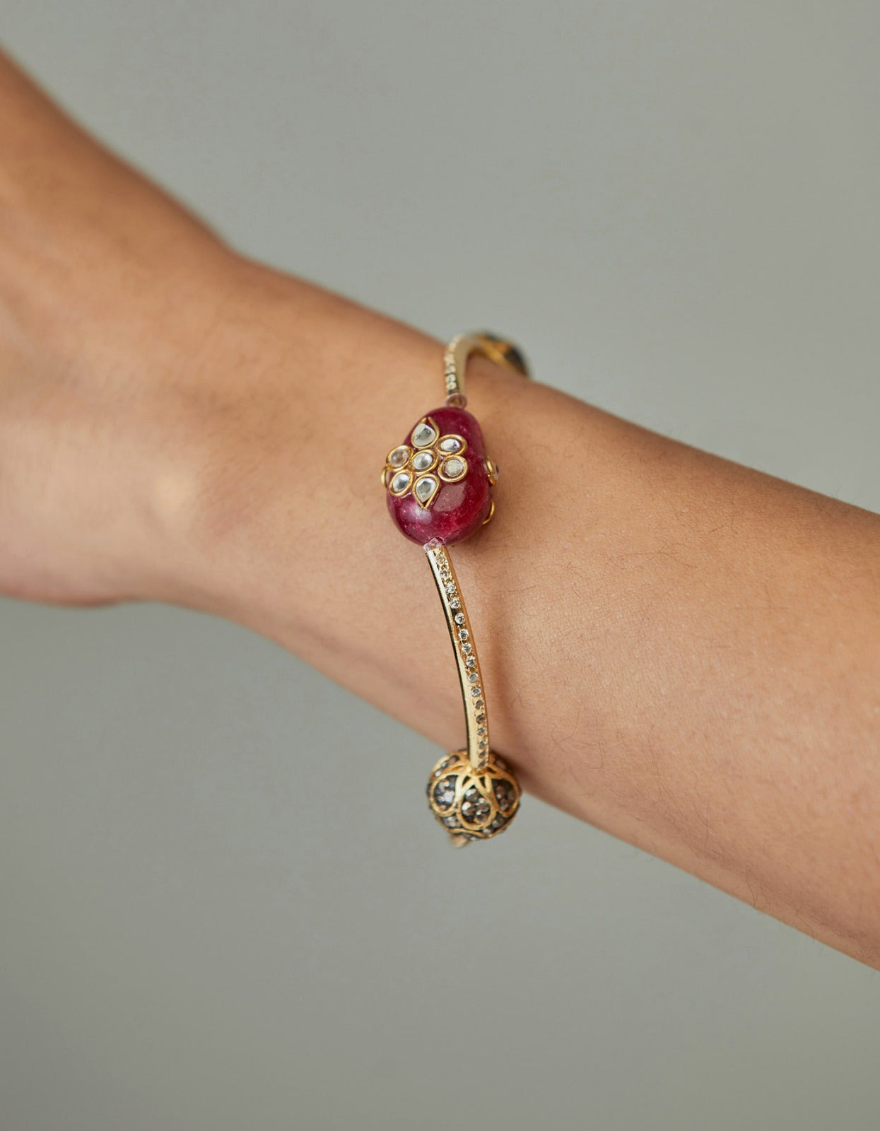 Ruby Tumble Pipe Bracelet