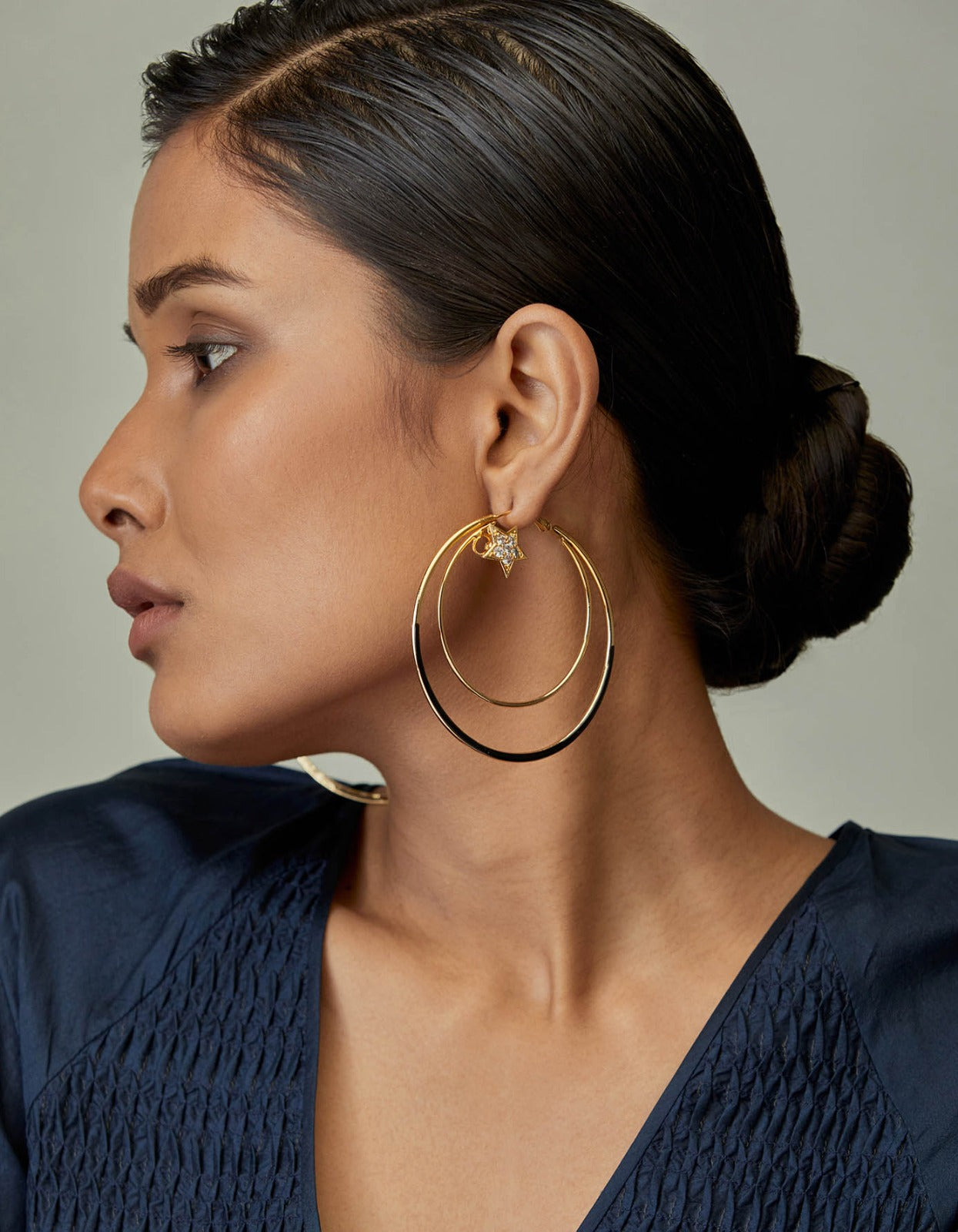 Black Golden Hoop