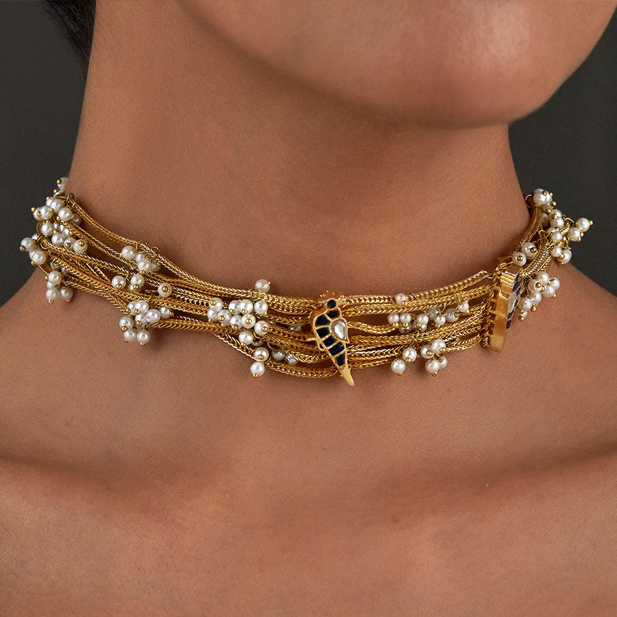 Bird Motiya choker
