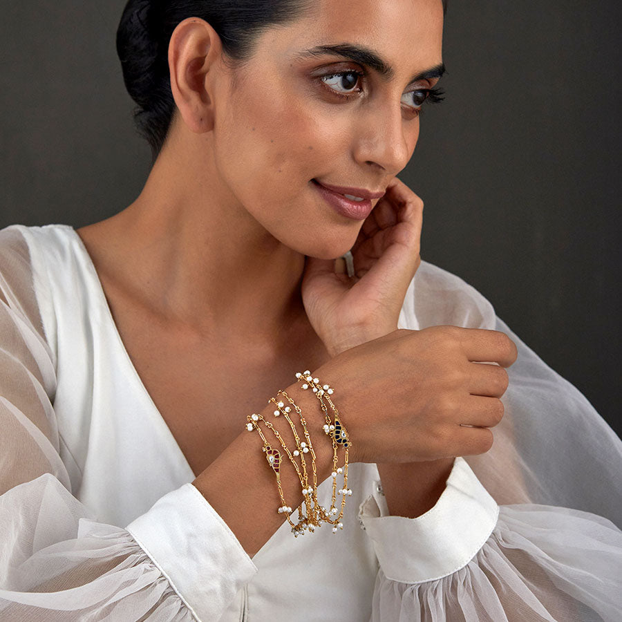 Pearl motiya bracelet