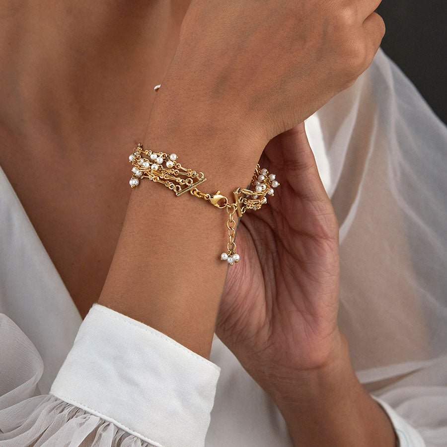 Pearl motiya bracelet