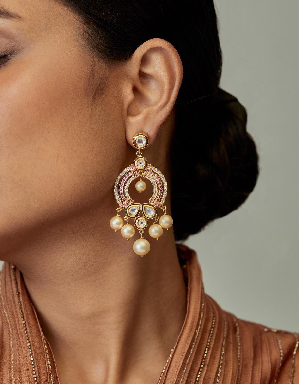 Ruby Pearl Earrings