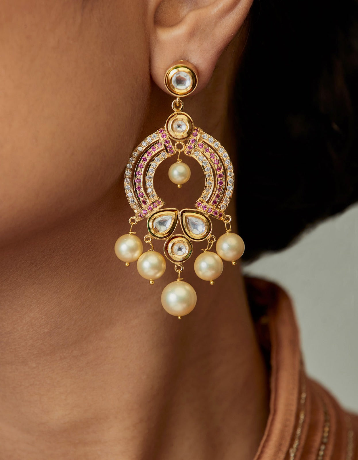 Ruby Pearl Earrings