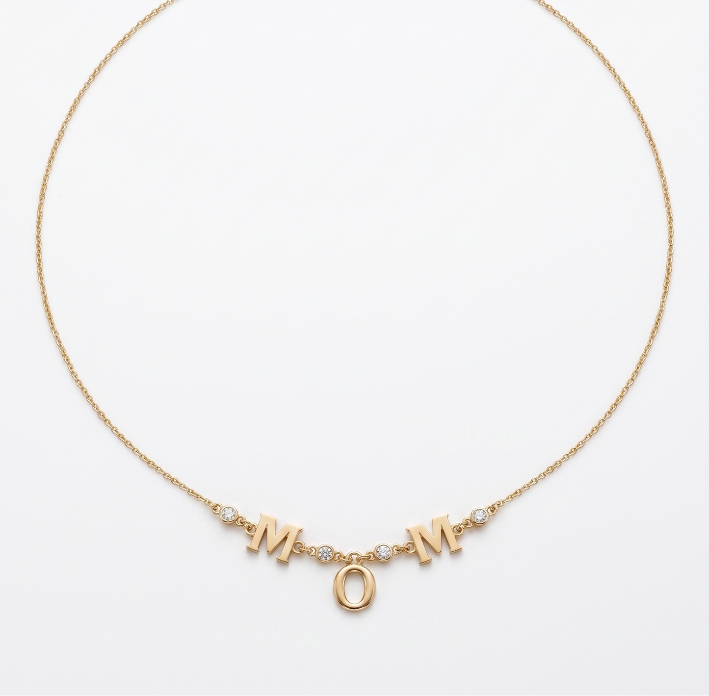 MOM letter necklace