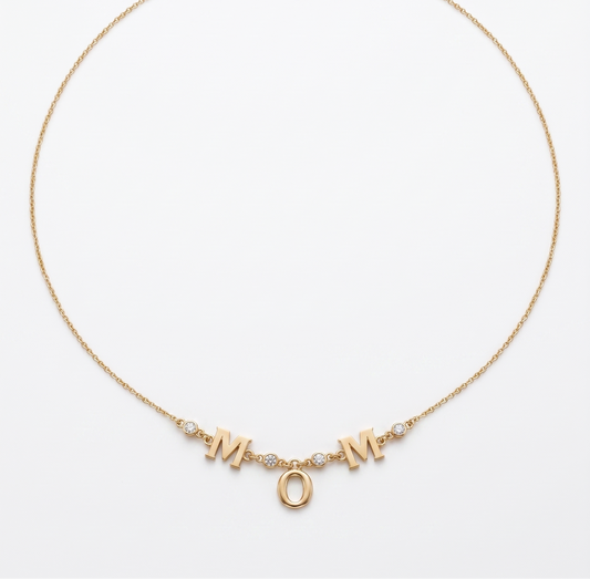 MOM letter necklace