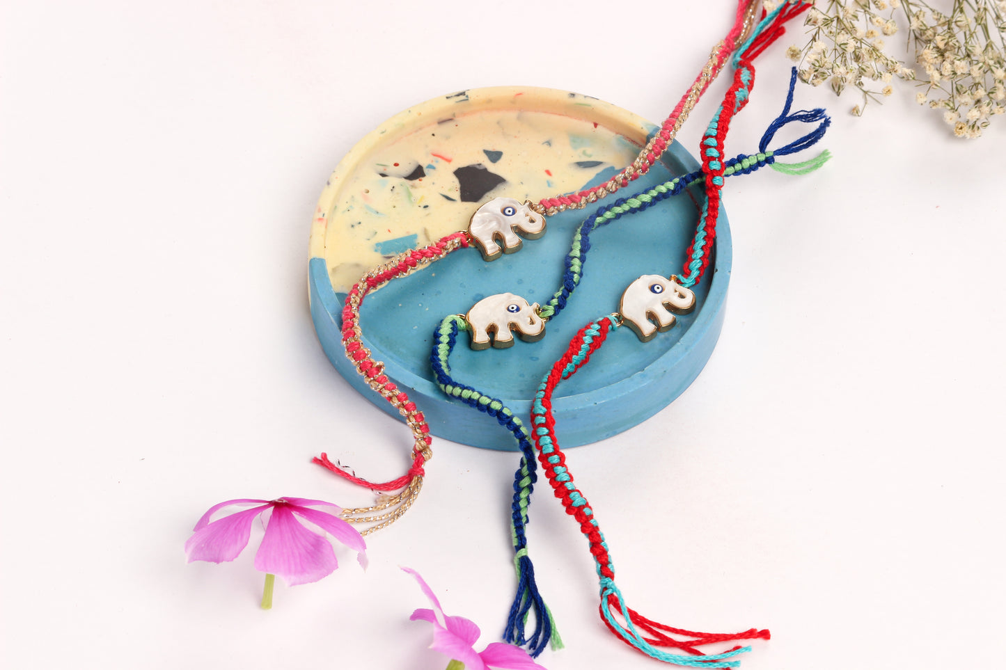 Elephant Evil Eye with Thread Rakhi