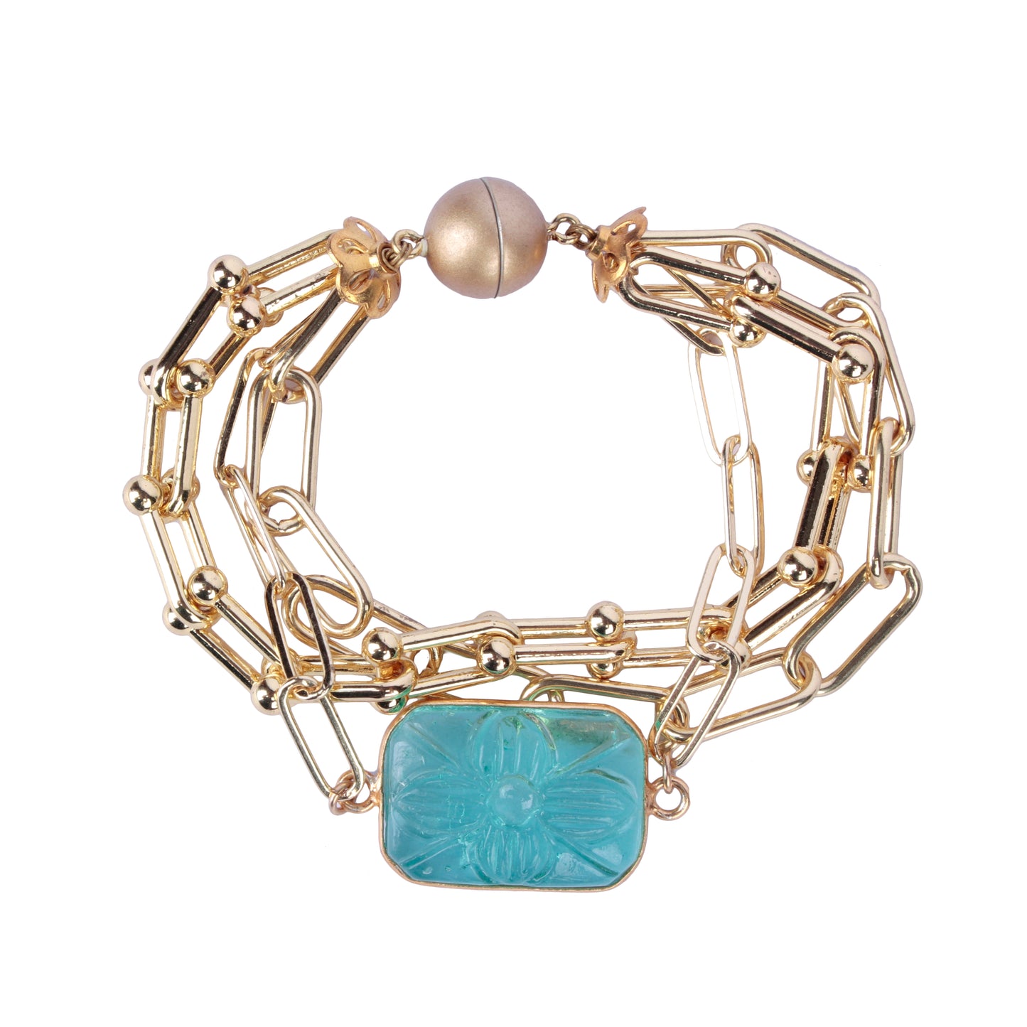 Blue Carving Magnet Bracelet (Copy)