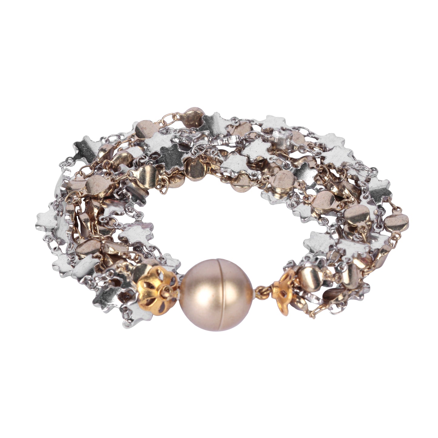 Silver + Gold Magnet Braceet