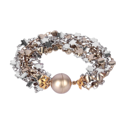 Silver + Gold Magnet Braceet