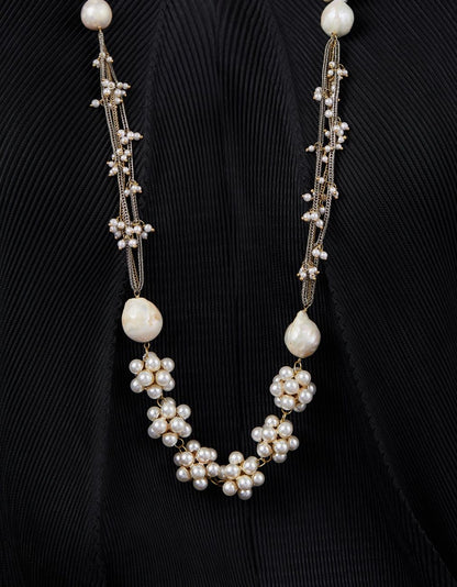 Motiya Chain Baroque Pearls Necklace