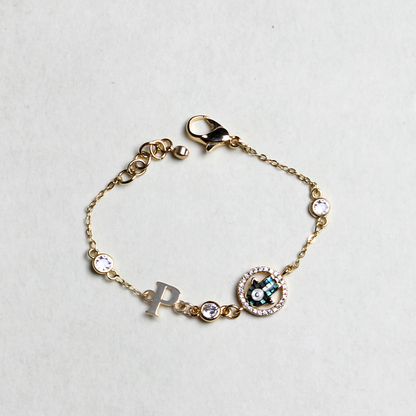 Evil Eye and Initial Bracelet