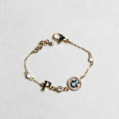 Evil Eye and Initial Bracelet