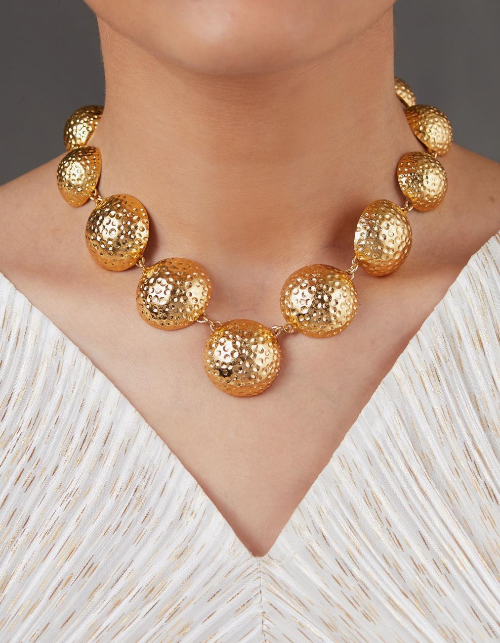 Hammered Gold Classic Necklaces