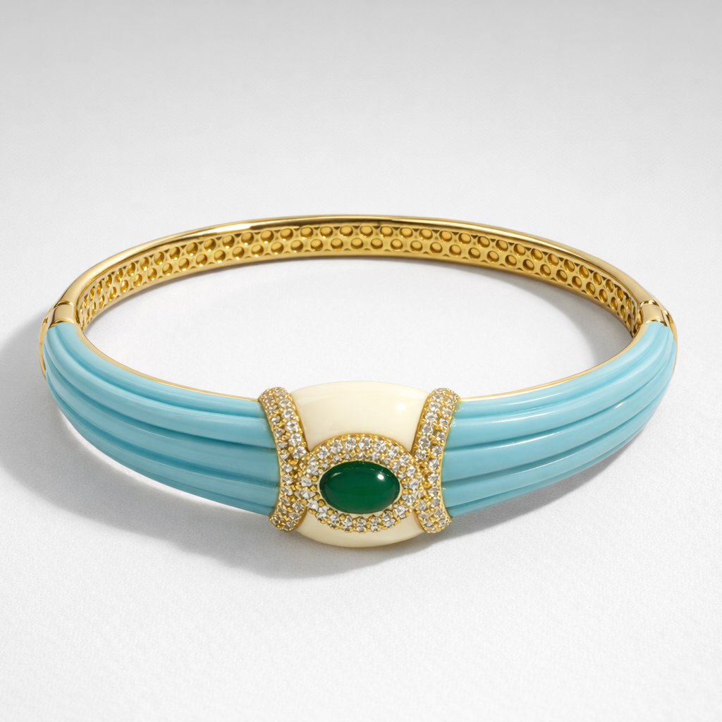 Emerald With Firoza Bangle Bangles