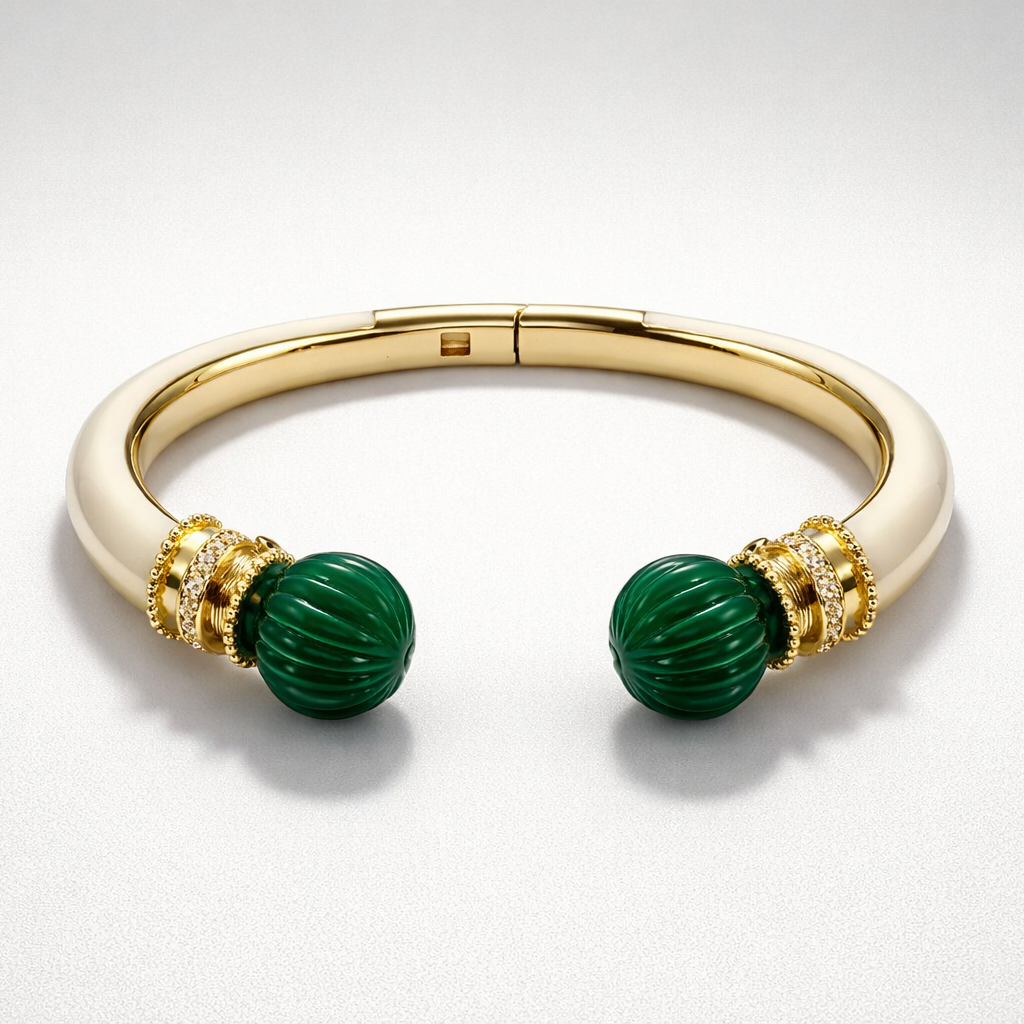 Emerald With Ivory Bangle Bangles