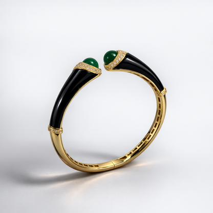 Black With Emerald Bangle Bangles